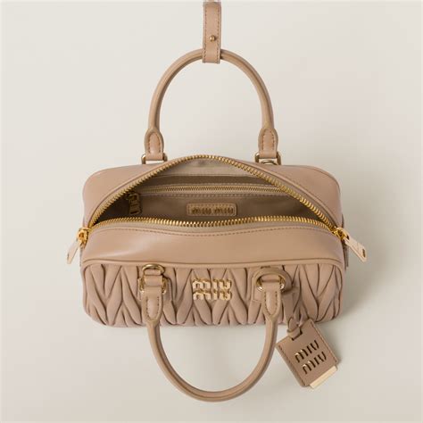 Sand Beige Arcadie Matelassé Nappa Leather Bag